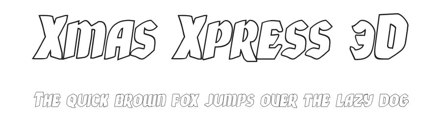 Xmas Xpress 3D by Daniel Zadorozny — Display Font