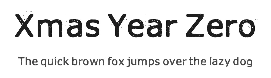 Xmas Year Zero by junkohanhero — Display Font
