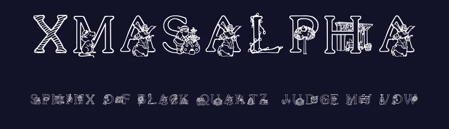 XmasAlpha by Unknown. Fonted by Character — Display Font — thumbnail 2