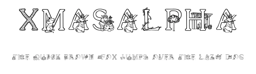 XmasAlpha by Unknown. Fonted by Character — Display Font