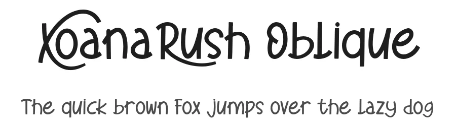 XoanaRush Oblique by Wildan Suprian Syah — Script Font