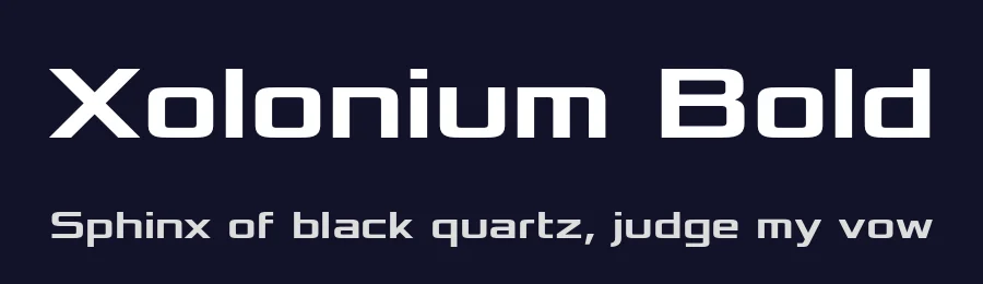 Xolonium Bold — Display Font — thumbnail 2