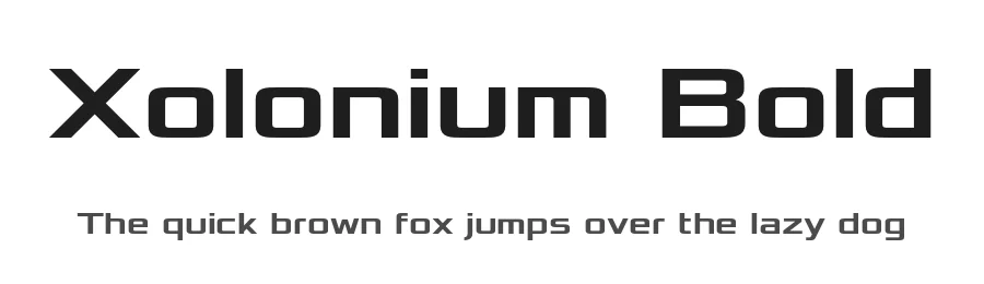 Xolonium Bold — Display Font