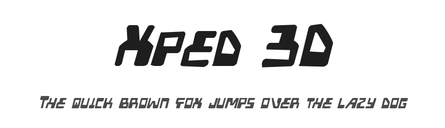 Xped 3D by Daniel Zadorozny — Display Font