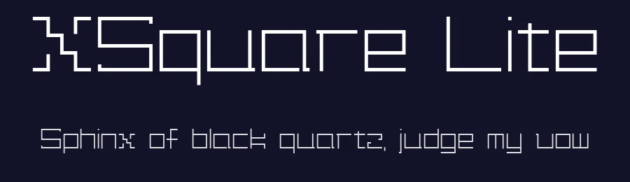XSquare Lite — Display Font — thumbnail 2
