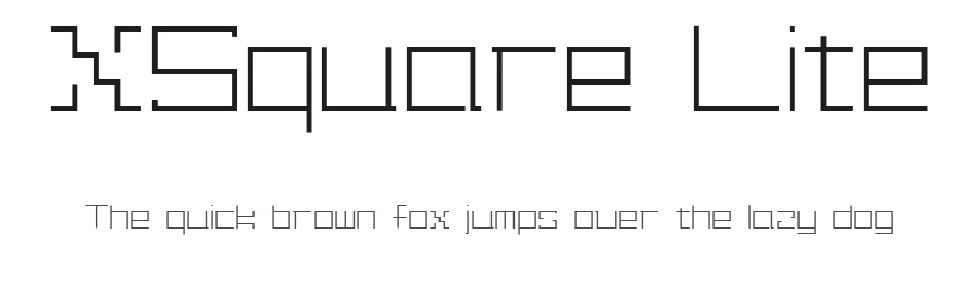 XSquare Lite — Display Font