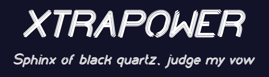 XTRAPOWER by http://www.dafont.com/wino-s-kadir.d2209 — Display Font — thumbnail 2