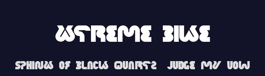 xtreme bike by http://www.dafont.com/wino-s-kadir.d2209 — Display Font — thumbnail 2
