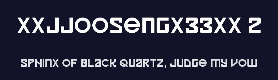 xxjjoosengx33xx 2 — Display Font — thumbnail 2