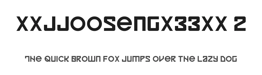 xxjjoosengx33xx 2 — Display Font