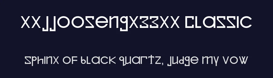 xxjjoosengx33xx Classic — Display Font — thumbnail 2