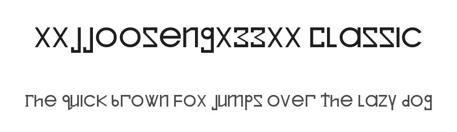 xxjjoosengx33xx Classic — Display Font