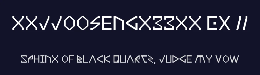 xxjjoosengx33xx EX II — Display Font — thumbnail 2