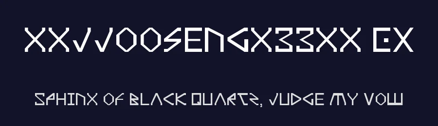 xxjjoosengx33xx EX — Display Font — thumbnail 2