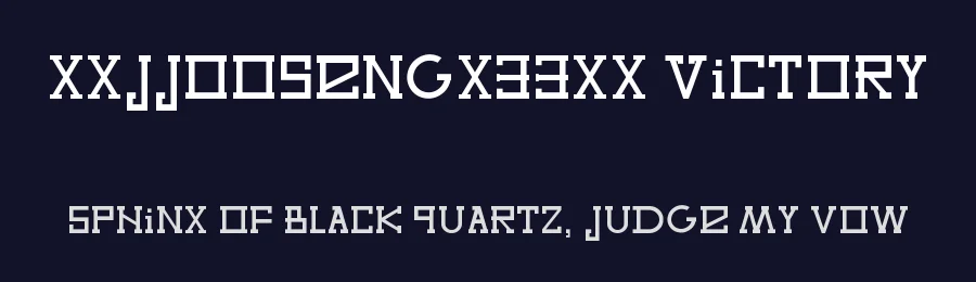 xxjjoosengx33xx Victory — Display Font — thumbnail 2