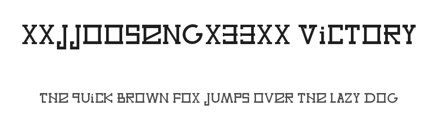 xxjjoosengx33xx Victory — Display Font