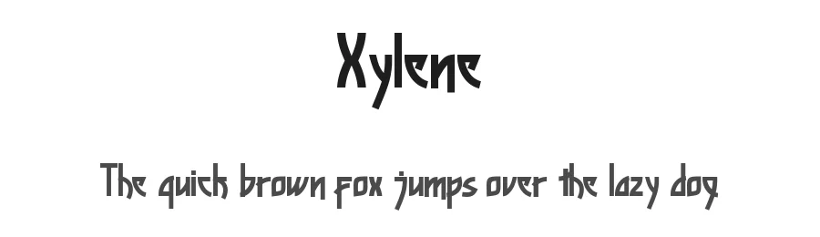 Xylene — Display Font