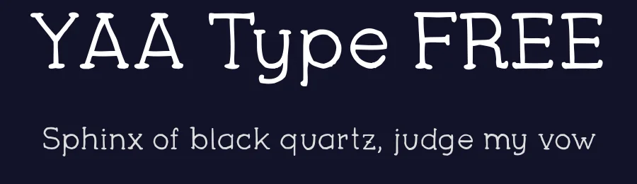 YAA Type FREE by Lukas Bischoff — Display Font — thumbnail 2