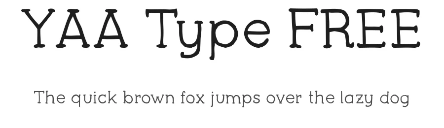 YAA Type FREE by Lukas Bischoff — Display Font