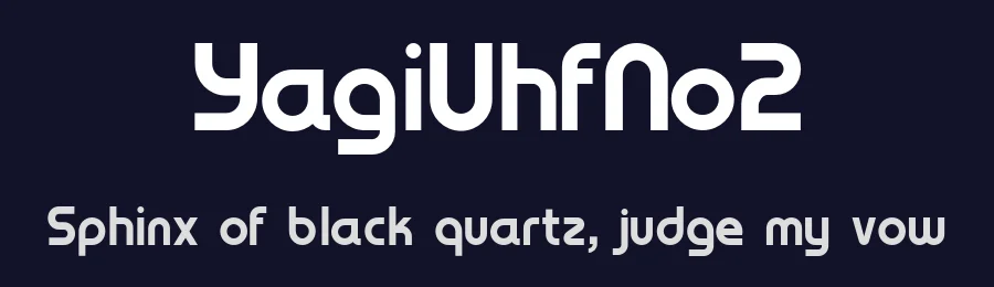 YagiUhfNo2 — Display Font — thumbnail 2
