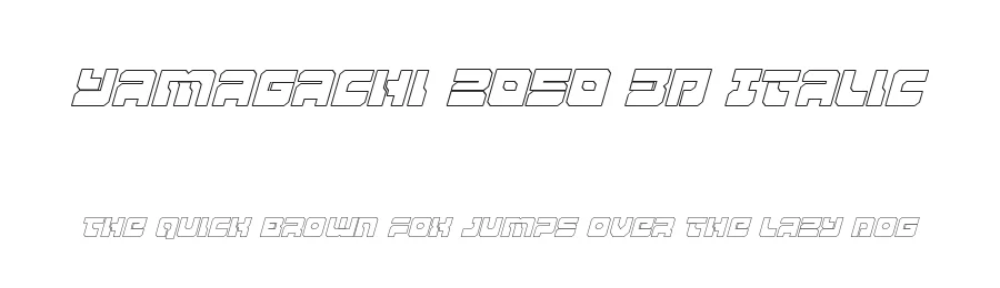 Yamagachi 2050 3D Italic by Daniel Zadorozny — Display Font