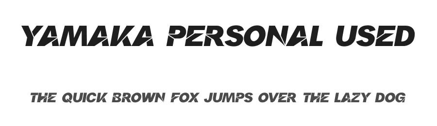 Yamaka Personal Used by Lettercorner Studio — Display Font