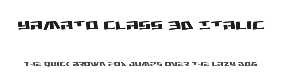 Yamato Class 3D Italic by Daniel Zadorozny — Display Font