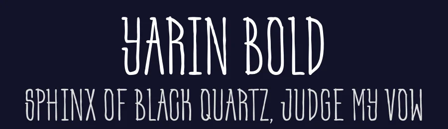 Yarin Bold by Mario Pandeliev — Display Font — thumbnail 2
