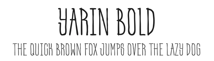 Yarin Bold by Mario Pandeliev — Display Font