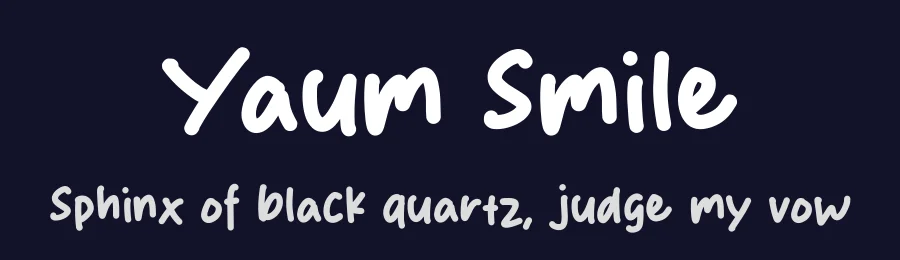 Yaum Smile by MJType (Muhamad Junaid) www.mjtype.com — Display Font — thumbnail 2
