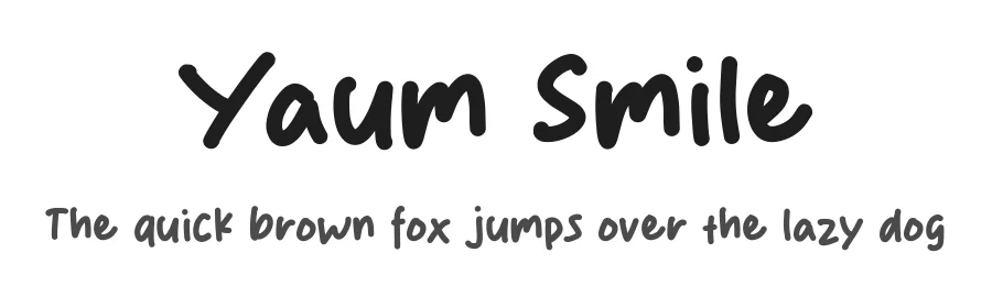 Yaum Smile by MJType (Muhamad Junaid) www.mjtype.com — Display Font