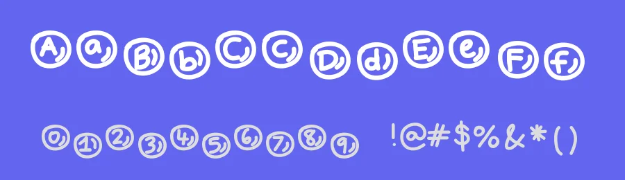 YBAlphaBubbles — Display Font — thumbnail 3