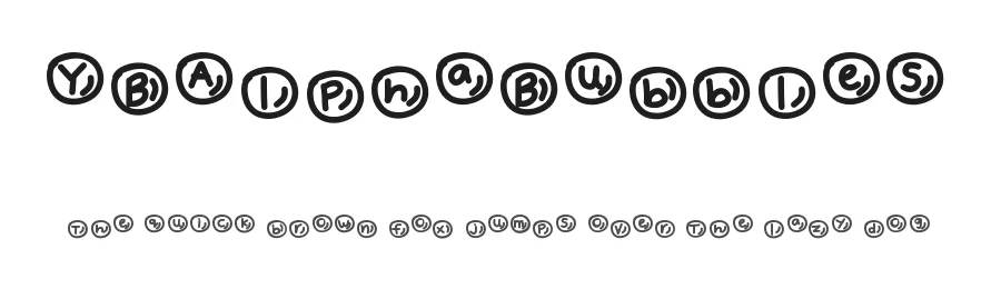 YBAlphaBubbles — Display Font