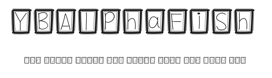 YBAlphaFish — Display Font