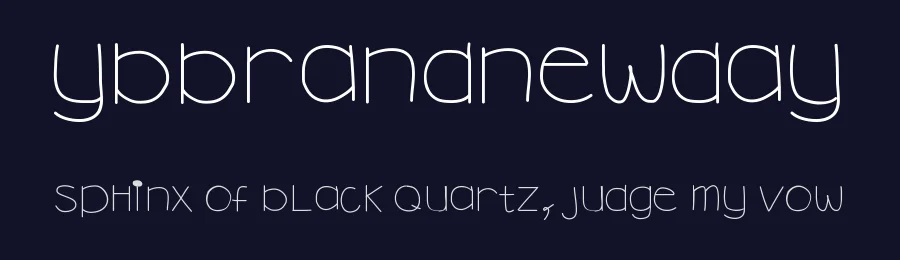 YBBrandNewDay — Display Font — thumbnail 2