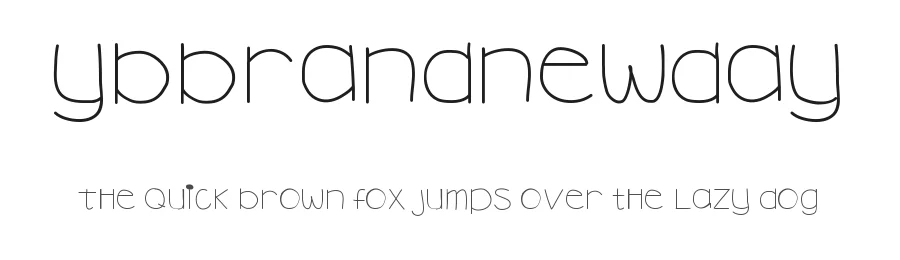 YBBrandNewDay — Display Font