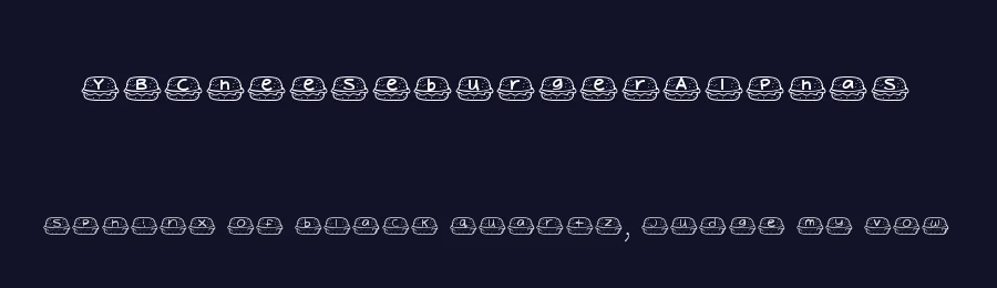YBCheeseburgerAlphas — Display Font — thumbnail 2