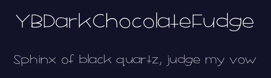 YBDarkChocolateFudge — Display Font — thumbnail 2