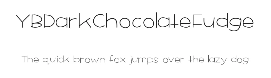 YBDarkChocolateFudge — Display Font