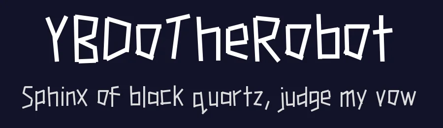 YBDoTheRobot — Display Font — thumbnail 2