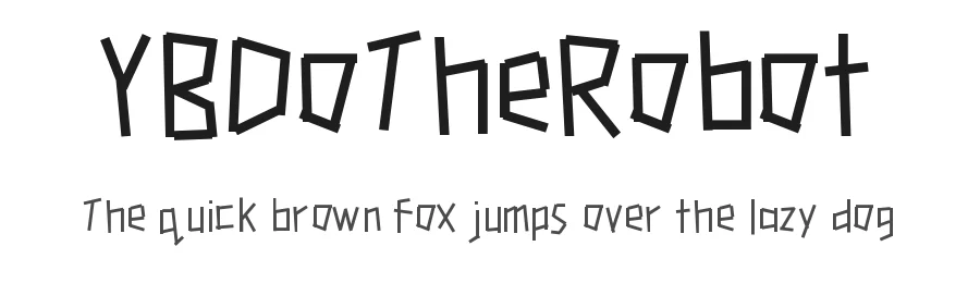 YBDoTheRobot — Display Font