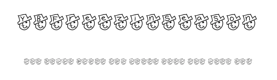 YBFreezinSeason — Display Font