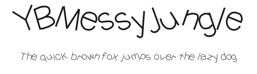 YBMessyJungle — Display Font