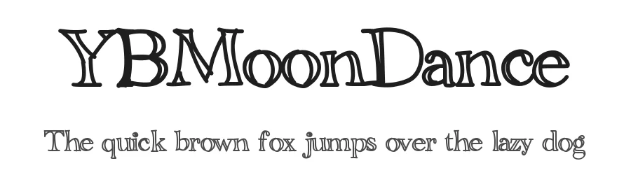 YBMoonDance — Display Font