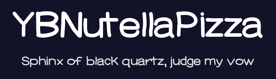 YBNutellaPizza — Display Font — thumbnail 2
