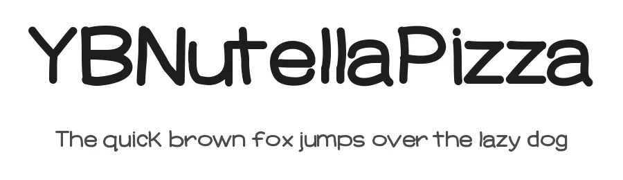 YBNutellaPizza — Display Font