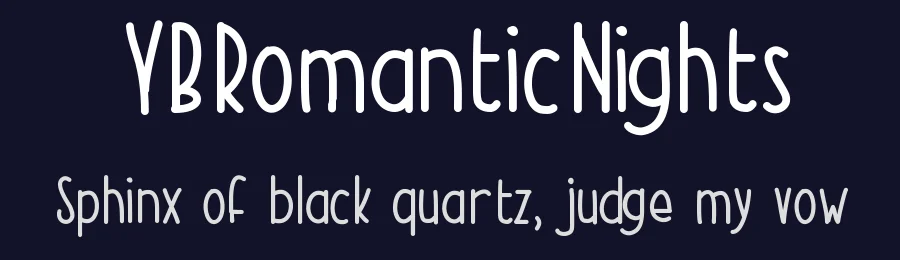 YBRomanticNights — Display Font — thumbnail 2