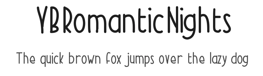 YBRomanticNights — Display Font