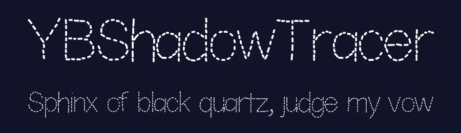 YBShadowTracer — Display Font — thumbnail 2