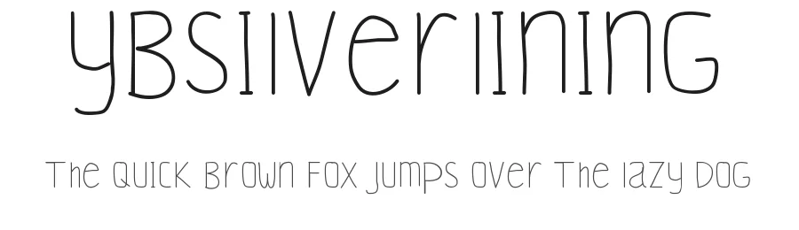 YBSilverLining — Display Font